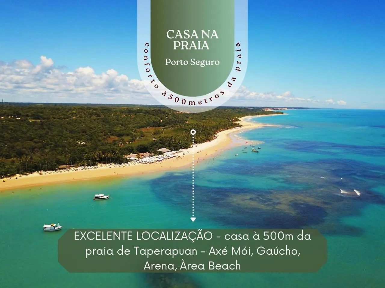 Casa A 500M Da Praia Com 02 Quartos, Suite, Wi-Fi 120Mbps, Ar Condicionado, Cozinha Completa, Maquina De Lavar E Estacionamento 塞古罗港 度假居