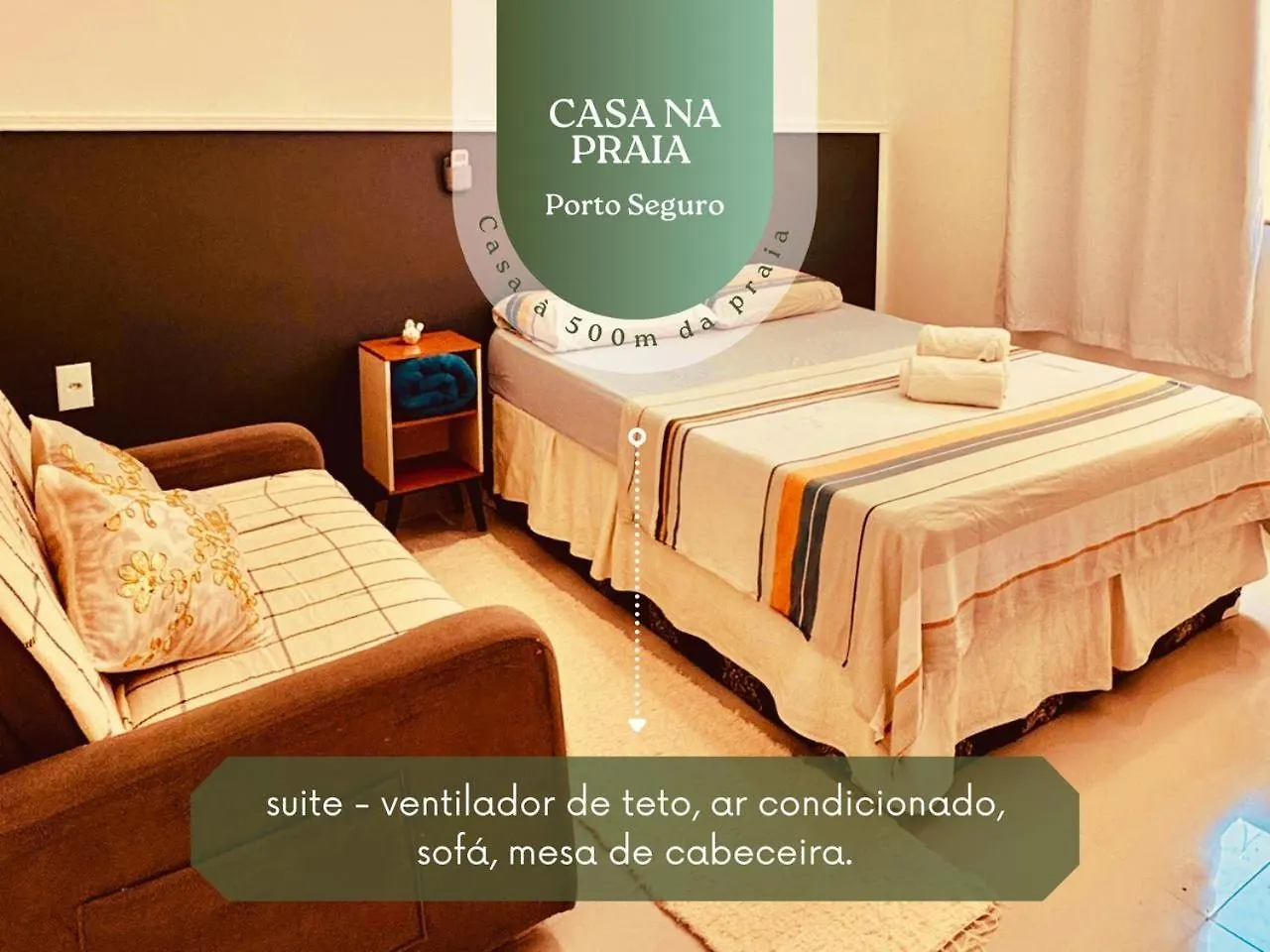 Holiday home Casa A 500M Da Praia Com 02 Quartos, Suite, Wi-Fi 120Mbps, Ar Condicionado, Cozinha Completa, Maquina De Lavar E Estacionamento Porto Seguro