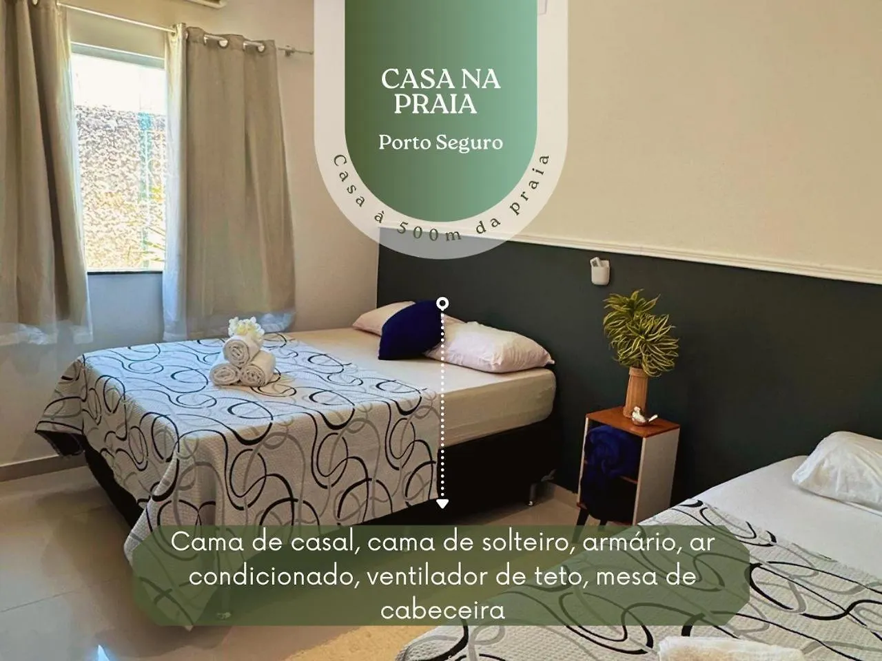 Casa A 500M Da Praia Com 02 Quartos, Suite, Wi-Fi 120Mbps, Ar Condicionado, Cozinha Completa, Maquina De Lavar E Estacionamento Porto Seguro Brazil