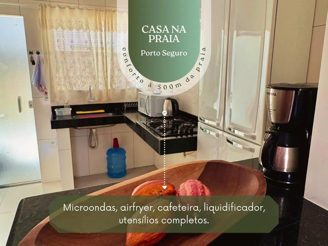 Casa A 500M Da Praia Com 02 Quartos, Suite, Wi-Fi 120Mbps, Ar Condicionado, Cozinha Completa, Maquina De Lavar E Estacionamento Porto Seguro Brazil